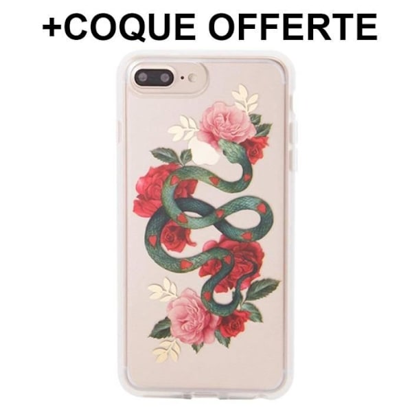 Coque för iPhone X - E.F.CONNECTION - Halvtransparent - Silikon - Stötsäker - Härdat glas Vit