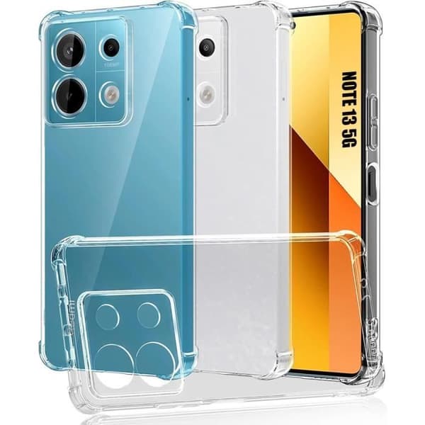 Coque - E.F.CONNECTION - för Xiaomi Redmi Note 13 5G - Silikon - Förstärkt skydd - Transparent Transparent