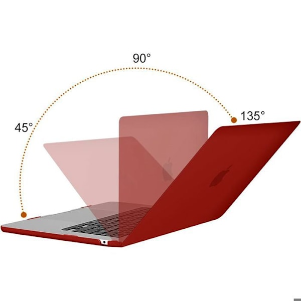 Skal till MacBook Pro 16 Tum 2024 2023 2021 M4 M3 M2 M1 Pro/Max, Hård Slim Skydd Effekt Blank - Röd Röd