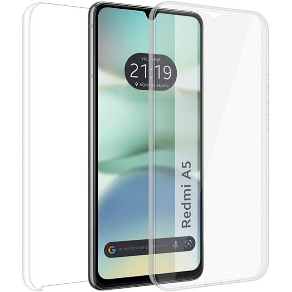 Skyddsskal - E.F.CONNECTION - för Xiaomi Redmi A5 - Stötabsorberande - Transparent - Silikon + PC Transparent