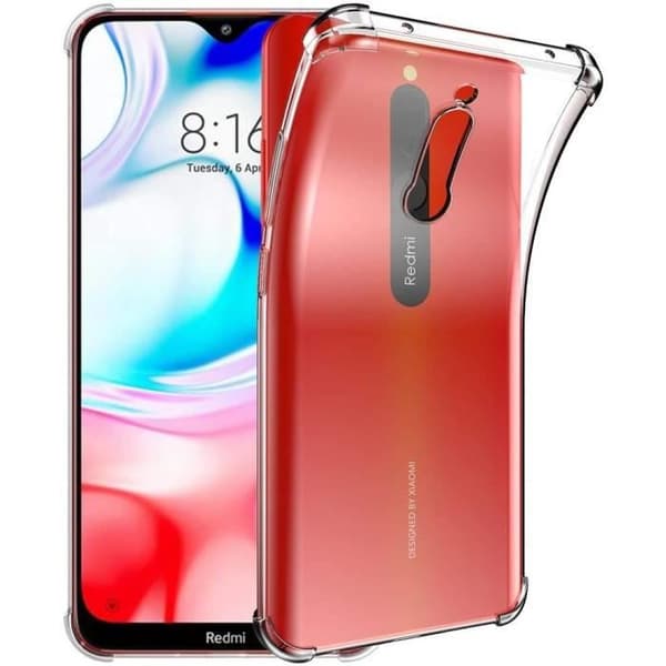 Skyddsskal - E.F.CONNECTION - Redmi 8A - Mjuk - Transparent - Silikon Transparent
