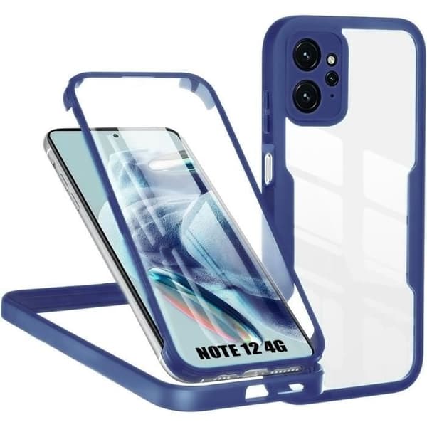 Coque - E.F.CONNECTION - För Xiaomi Redmi Note 12 4G - Heltäckande skydd - Repfria - Mörkblå marinblå