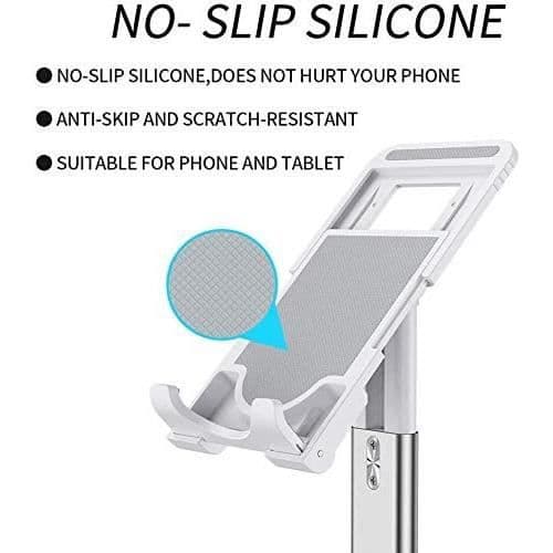 Telefon-/tablet-stöd - 123 - Fällbart - Justerbart - Portabelt - Vitt -