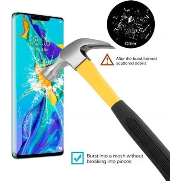 Huawei Mate 30 Pro 6,53" härdat glasfilmer, 2-pack ultratunn anti-skrapa (svart) kant till kant glasfilmer skärmskydd