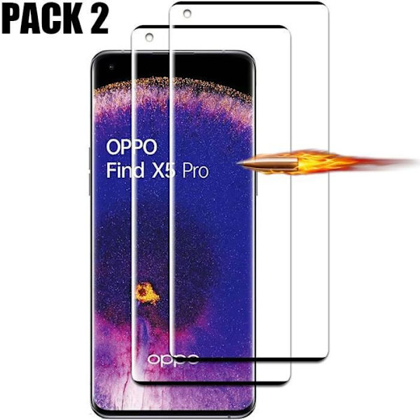 [2 styk] Hærdet glas til OPPO Find X5 Pro Transparent Transparent