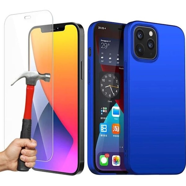 iPhone 12 fodral - E.F.CONNECTION - Blå - Stötresistent - Repfria - Silikon Blå