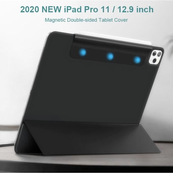iPad Pro 11 2020-etui med Stylus-holder Auto Sleep/Wake-funktion, Cover-etui til iPad Pro 11" 2020 - Nej Svart