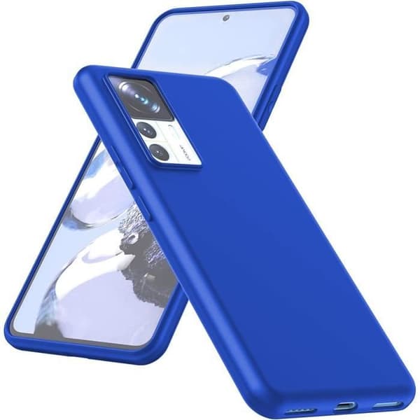 Skyddsskal - E.F.CONNECTION - Xiaomi 12T Pro - Silikon - Mjuk - Stötsäker - Blå Blå