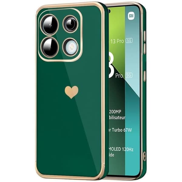 Coque - E.F.CONNECTION - för Xiaomi Redmi Note 13 Pro 5G - Stötsäker - Repellerande - Ultra tunn Midnattsgrönt