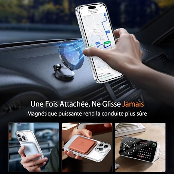 Coque til Xiaomi Redmi A1/A2 - Forstærket Silikonebeskyttelse med Foldbar Magnetisk Støtte Sølv Transparent