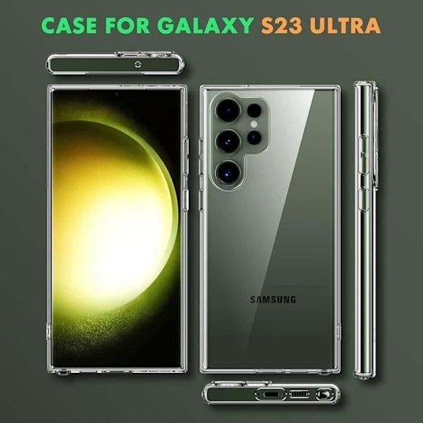 Skyddsomslag - E.F.CONNECTION - Samsung Galaxy S23 Ultra - Flexibelt - Transparent - Stötteabsorberande Transparent