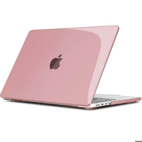 Coque til MacBook Air 13 Tommer M4 M3 M2 2025 2024 2022, Stødabsorbent Rigid Antiskrid Shiny Effekt - Rosa Rosa