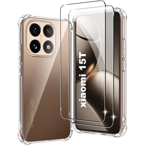 Skyddsskal - E.F.Connection - Xiaomi 15T - Stötresistent - Repfria - Ultra-Transparent Transparent
