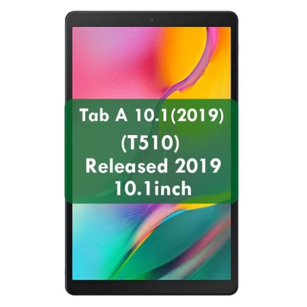 Skärmskydd, Galaxy Tab a 10,1 glas a10,1 tums 2019-skal för samsung tablet s5e - Typ för Tab A 10,1 T510