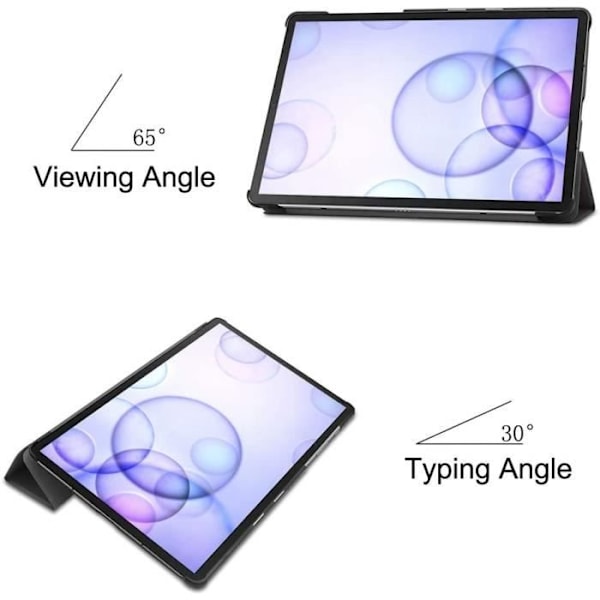 Etui - LuffyShop - Samsung Galaxy Tab S6 - Ultra-Tynd - Auto Sleep - Sort Svart