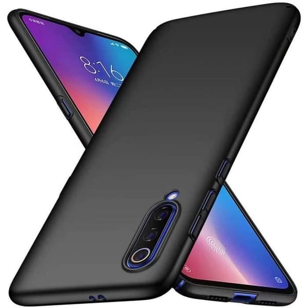 Skyddshölje - E.F.CONNECTION - Xiaomi Mi 9 SE - Mjuk - Svart - Matt silikon Svart