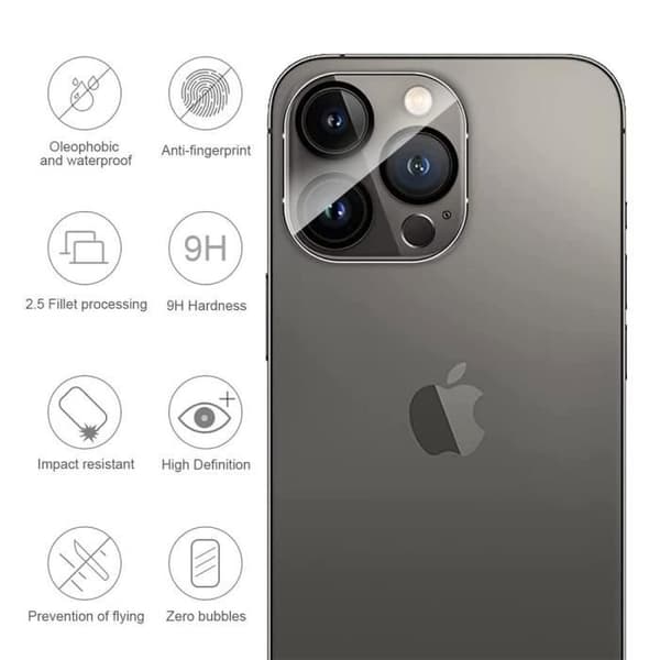 2 x bakre kamera härdat glas för iPhone 14 Pro Max (6,7") Transparent