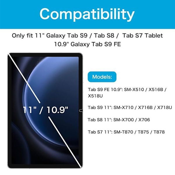 Härdat Glas för Samsung Galaxy Tab S9 (11 Tum) - Represistent Stötbeständig 9H