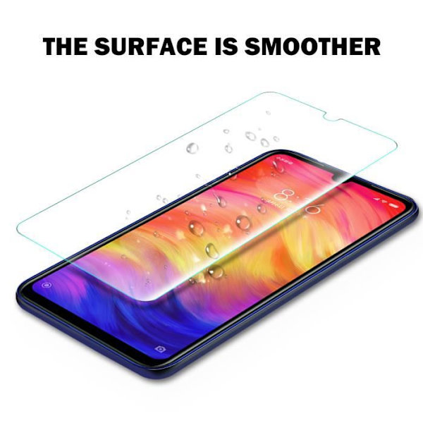 KuGi Xiaomi Redmi Note 7 skärmskydd, härdat glas skärmskydd för Xiaomi Redmi Note 7, genomskinlig