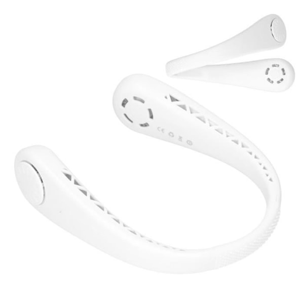 Nackfläkt - TBEST - USB-modell - 3 hastigheter - 45 dB - Uppladdningsbar Vit