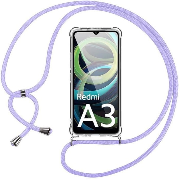 Beskyttelsesetui til Xiaomi Redmi A3 - E.F. CONNECTION - Blødt - Silikone - Gennemsigtig - Lilla Klar, lila