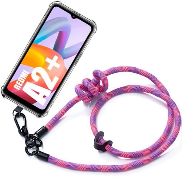 Lanyardfodral för Xiaomi Redmi A2+ - A2 Plus Stötsäkert Anti-Scratch med löstagbart snodd Rosa