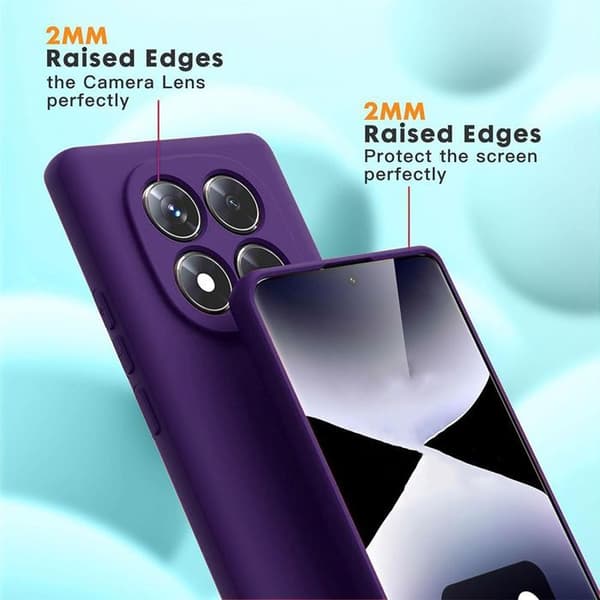 Skyddsskal för Xiaomi Redmi Note 15 Pro Plus 5G - Silikon Anti-rip skyddstålig Lila Natt Mörklila