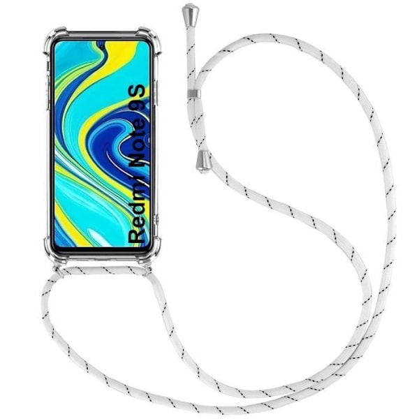 Mjukt skyddsfodral för Redmi Note 9S - E.F.CONNECTION - Stötsäker TPU - Transparent vit Transparent-Vit