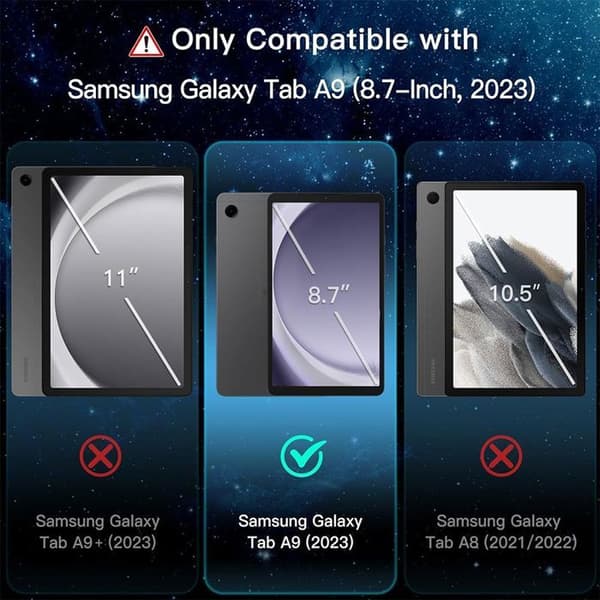 Härdat Glas - E.F.CONNECTION - för Samsung Galaxy Tab A9 / A11 - Repellerande Skydd - Stötsäker 9H - Lätt Installation