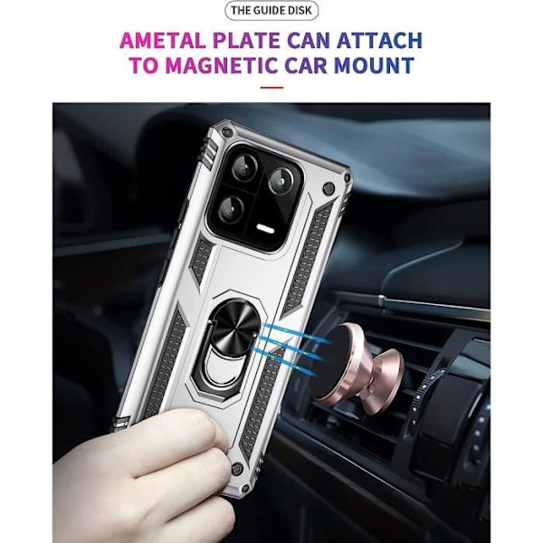 Coque och Härdat Glas - Xiaomi - Redmi Note 13 4G - Silver - Stötresistent - Repfria Silver