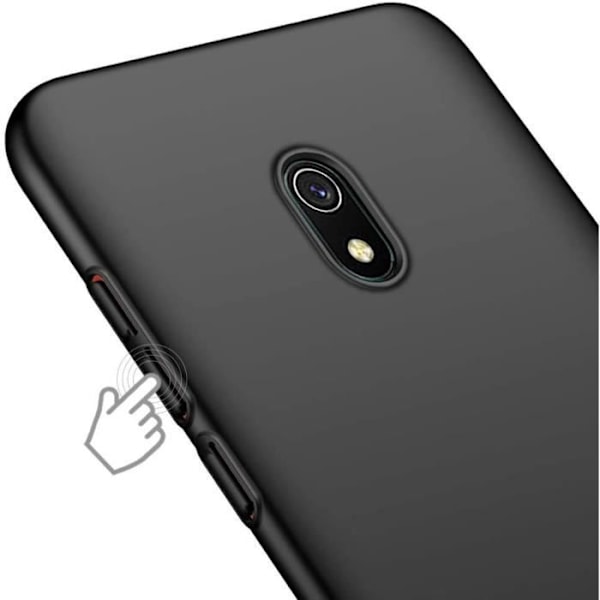 Beskyttelsesetui til Redmi 8A - E.F.CONNECTION - Blød silikone - Sort - Præcis skæring Svart