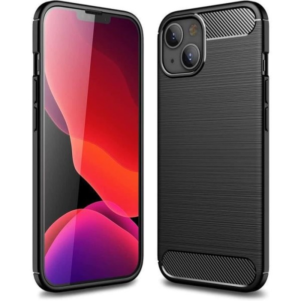 Silikonecover - iPhone 13 mini - Blød Kulstof - Ultra Slim - Stødabsorbering - Chic Svart
