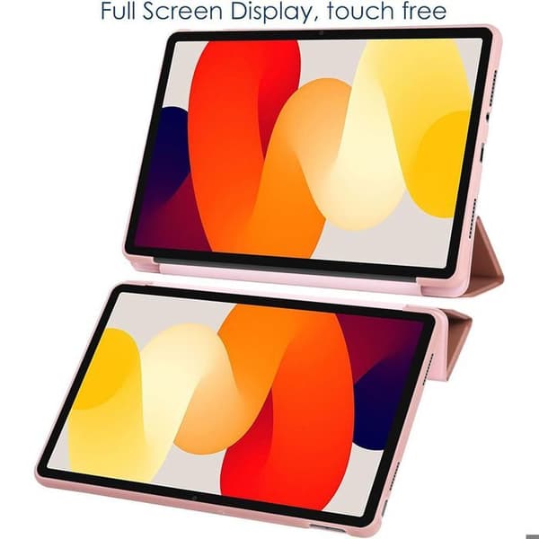 Coque + Härdat Glas -E.F.CONNECTION - för Xiaomi Redmi Pad SE 11 - Rosa - Stötsäker - Fällbart Stöd Rosa