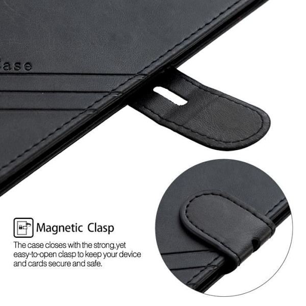 Hölster - Xiaomi - Redmi Note 9 - PU Läder - Stötsäker - Magnetstängning Svart