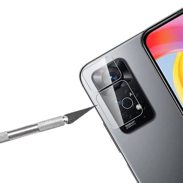 Bakre kamera härdade glasögon för Xiaomi Redmi Note 11 Pro - E.F.CONNECTION - Set med 2 Transparent