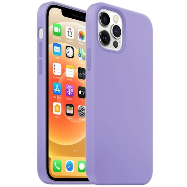 Silikonskal - E.F.Connection - iPhone 13 Pro - Lila - Mjuk - Matt Lila