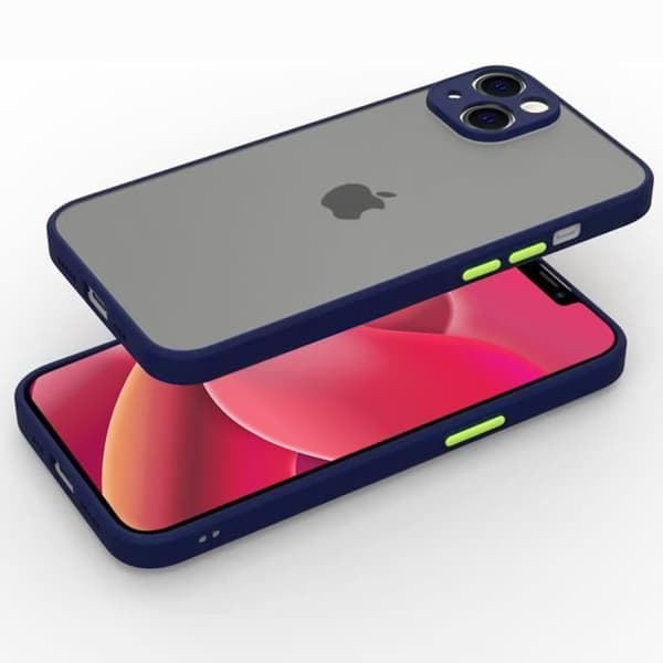 Coque - E.F.CONNECTION - för iPhone 15 Plus - Stötabsorberande - Repåtsändig - Ultratunn marinblå