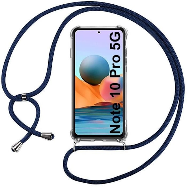 Fodral för Redmi Note 10 Pro 5G (6,67") - E.F.CONNECTION - Mjuk - Transparent-Marinblå Transparent-marinblå