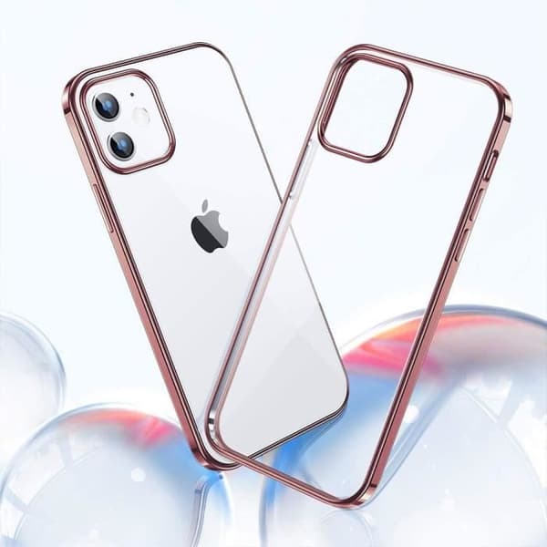 Skyddsfodral - E.F.CONNECTION - iPhone 13 Pro - TPU silikon - Ultratunt - 2 härdade glasögon Rosa