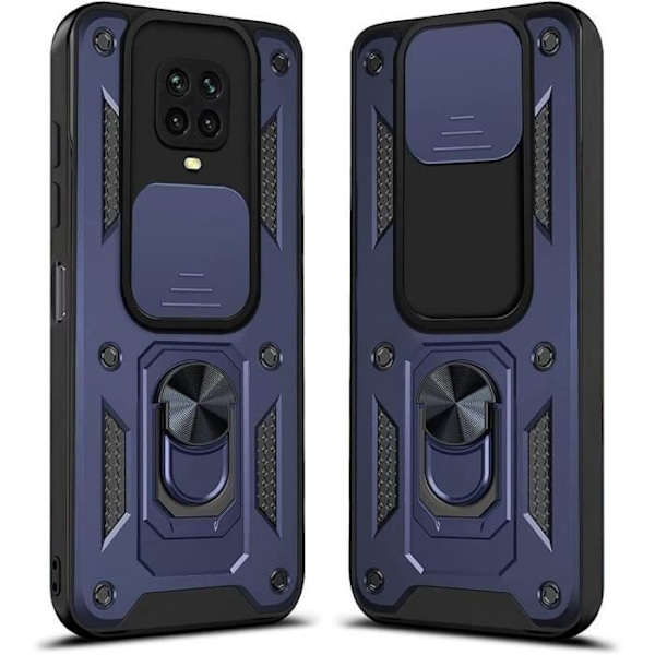 Skyddsskal - E.F.CONNECTION - För Redmi Note 9 - Hårt - Matt - Ringstöd marinblå