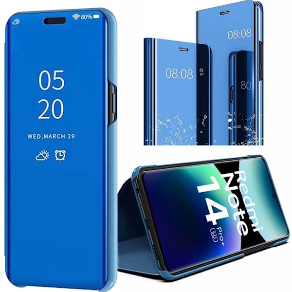 Skyddsskal för Xiaomi Redmi Note 14 Pro Plus 5G/Note 14 Pro+ 5G, Clear View Antichock - Blå Blå