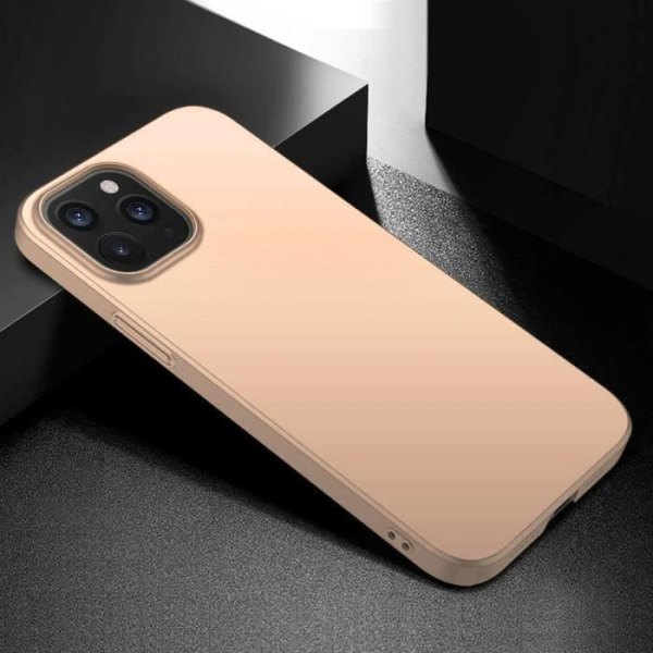 Coque og Tempereret Glas - E.F.CONNECTION - iPhone 12 Pro - Blødt TPU-silikone - Guld - Stødabsorberende, Ridsefast gyllene