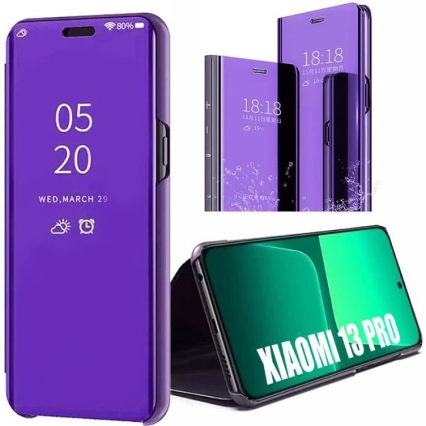 Etui til Xiaomi 13 Pro Purple Full Body Mirror Effect Elegant Anti-ridse 360° beskyttelse Lila