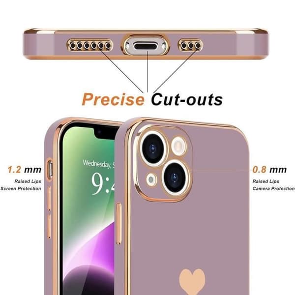 Coque - E.F.CONNECTION - för iPhone 14 - Flytande silikon - Stötabsorberande skydd - Lila Lila