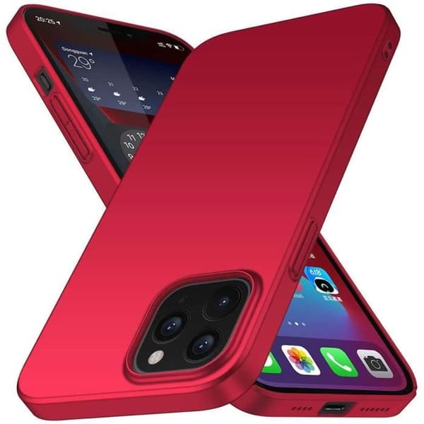 Coque - E.F.CONNECTION - för iPhone 12 Pro - Anti-reptil - Antichock - Mjuk Röd