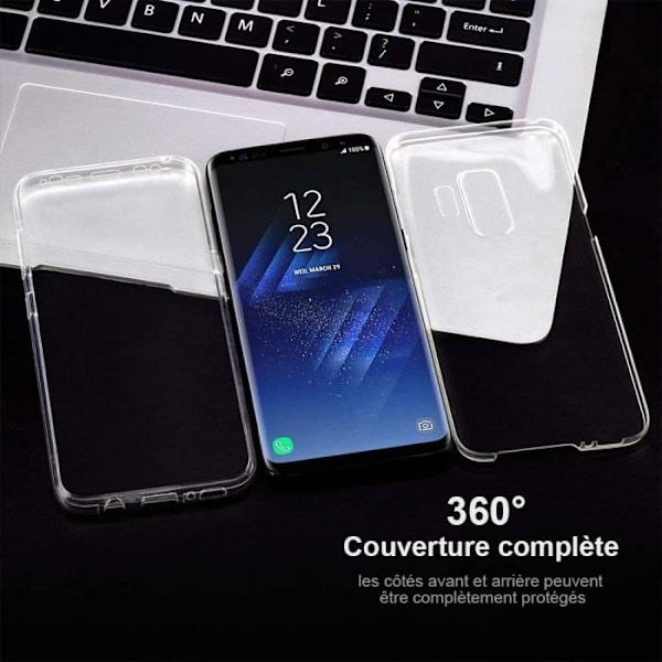 Cover til Samsung Galaxy Note8 Fuld 360° Silikone Transparent Transparent