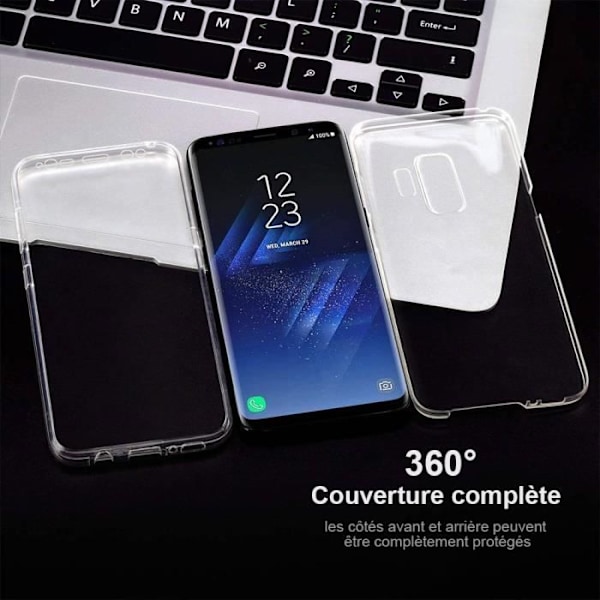 Fodral för Samsung Galaxy Note8 Integral 360° Transparent Silikon Transparent