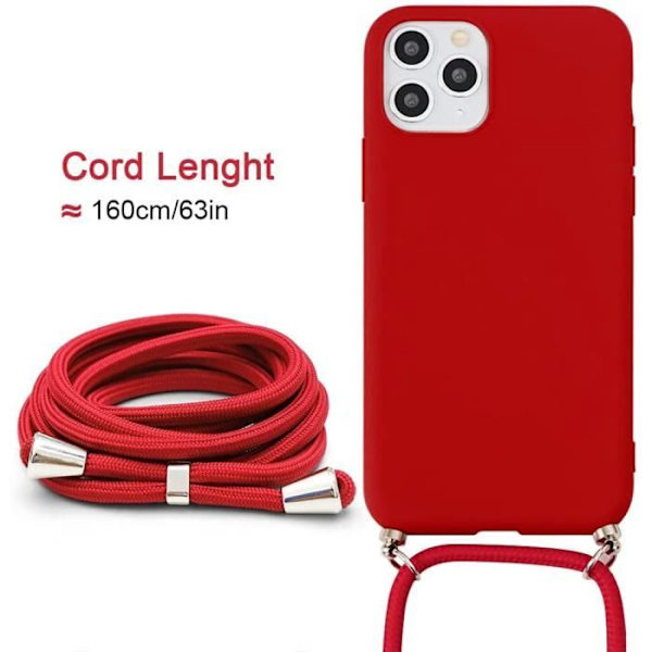 Beskyttelsescover til iPhone 15 Pro Max - E.F.CONNECTION - Rød - Blød silikone - Anti-Shock - Anti-ridse Röd