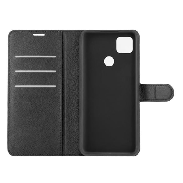 Cover - Xiaomi - Redmi 9C - PU læder - Stødsikker - Support Svart
