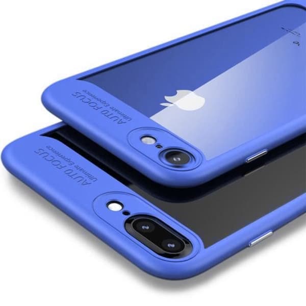 iPhone 7 Plus skal - Luksus - Matblå - Støtsikker beskyttelse - Høy kvalitet - Stiv Blå